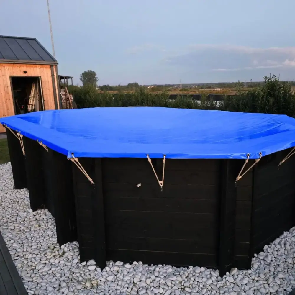 Bâche d'hiver  7.46 x 4.13 m pour piscine BAS7305