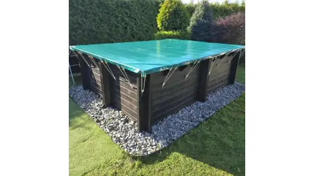 Bâche d'hiver  7.46 x 4.13 m pour piscine BAS7305
