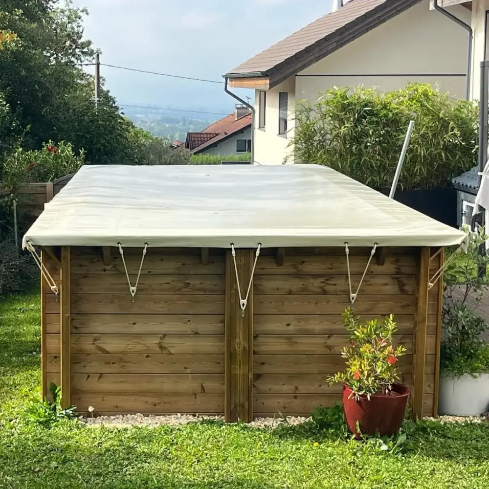 Bâche d'hiver  4.61 x 3.01 m pour piscine BAS7306