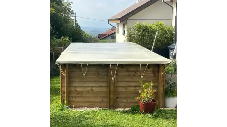 Bâche d'hiver  4.61 x 3.01 m pour piscine BAS7306