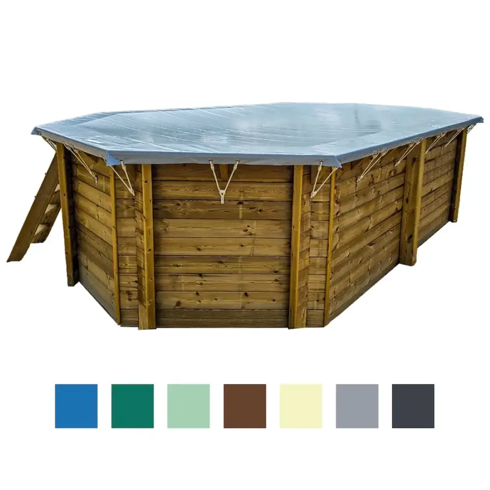 Bâche d'hiver  8.66 x 4.51 m pour piscine BAS7309